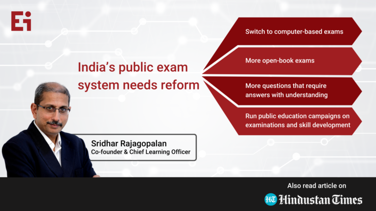 Sridhar Rajagopalan talks about what ails the Indian Public Examination system and what is the solution